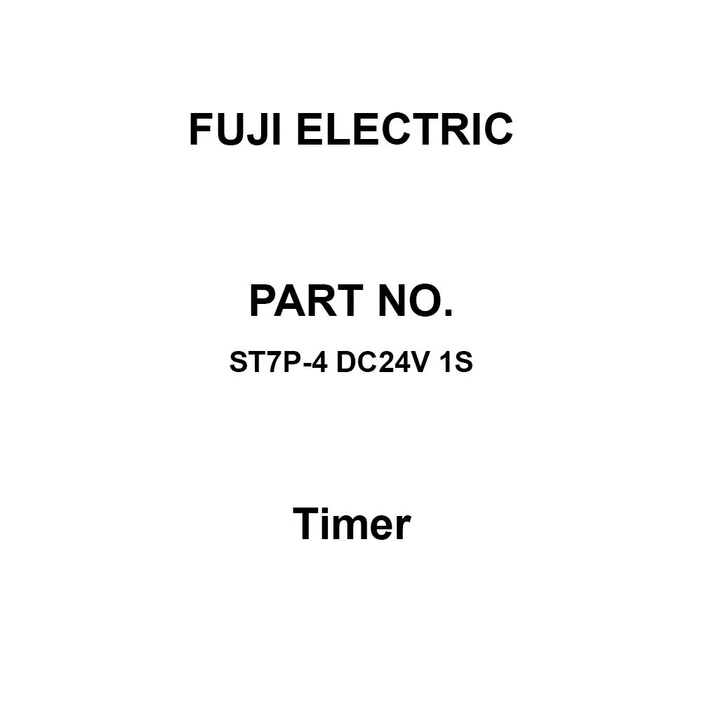 Fuji Electric Super Timer 100 mohm or more at DC 500 V, ST7P-4 DC24V 1S
