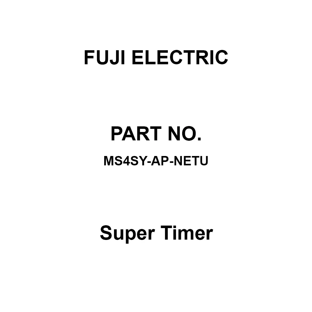 Fuji Electric Super Timer 100 mohm or more at DC 500 V, MS4SY-AP-NETU