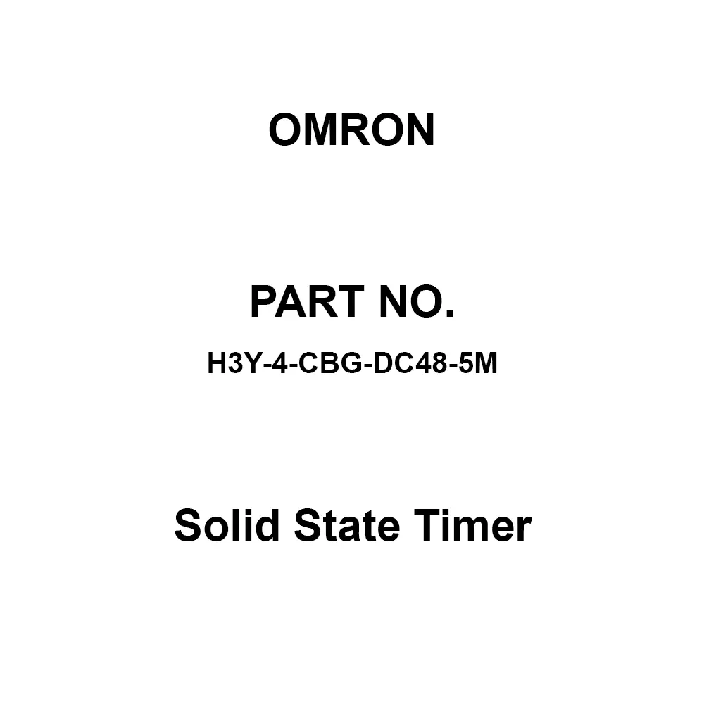 Omron Solid State Timer DC 48 V Supply Voltage, H3Y-4-CBG-DC48-5M