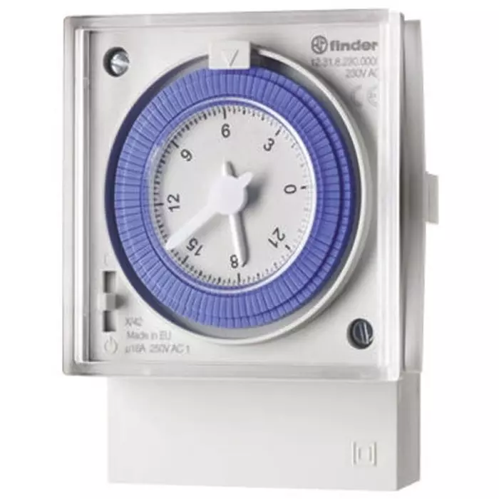 Finder Analogue Time Switch DIN Rail 230 V AC 1-Channel, 12.31.8.230.0000