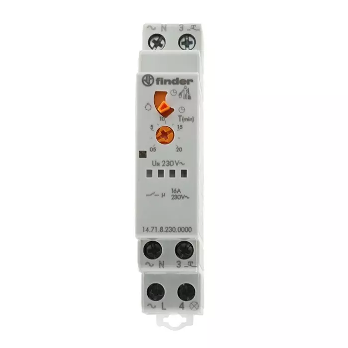 Finder Staircase Timer 230 V AC 88.8x63.8 mm (HxW), 14.71.8.230.0000