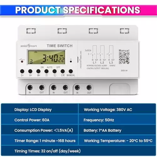 amicismart-digital-timer-switch-with-32-onoff-settings-380-v-60-a-3-phase-weekly-programmable-lcd-1xtimer-3p-n