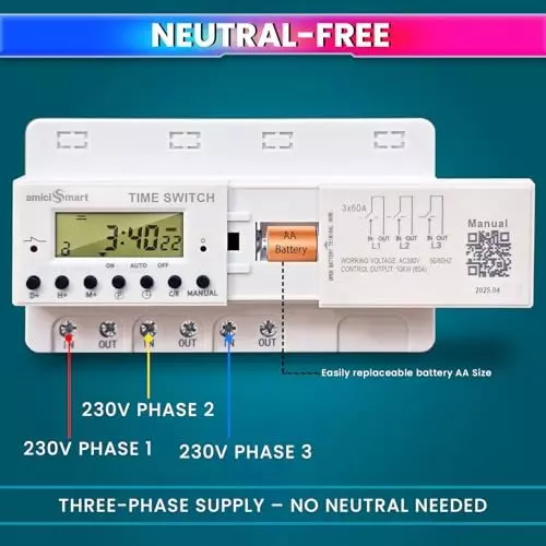 amicismart-digital-timer-switch-with-32-onoff-settings-380-v-60-a-3-phase-weekly-programmable-lcd-1xtimer-3p-n