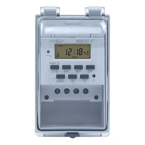 amiciSmart 230 V 30 A Digital Programmable Timer Switch IP65 20 ON/OFF Schedules LCD Loop Mode Industrial, 1xTIMER-WP-N