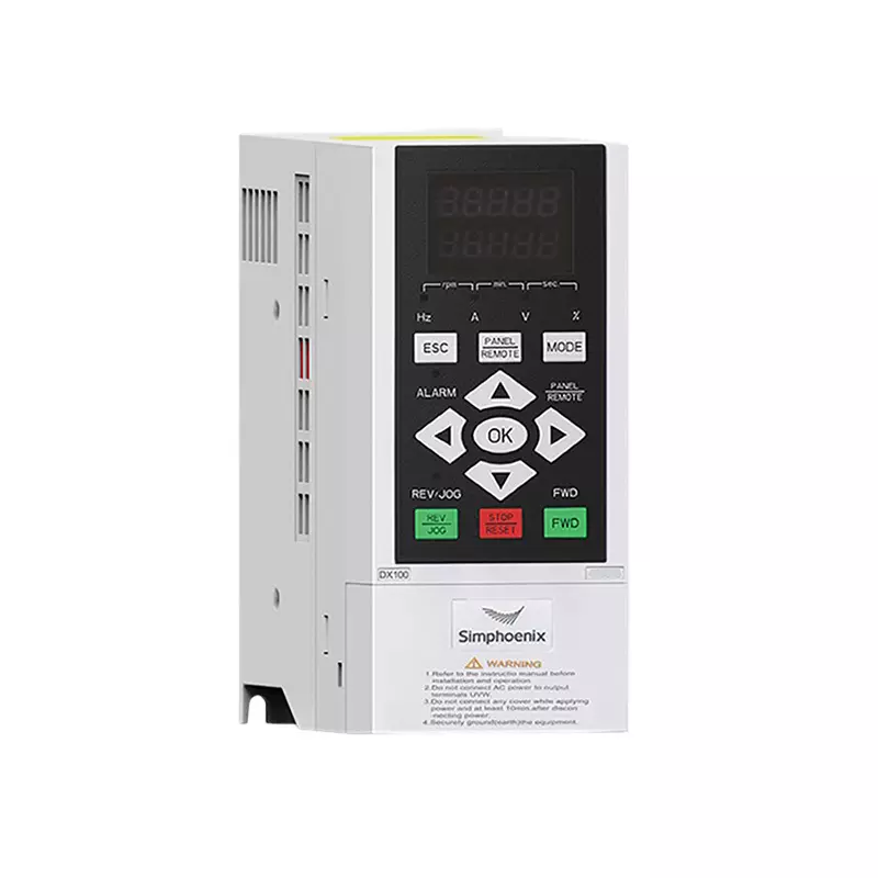 Simphoenix Open Loop Vector AC Drive DX100 Series Three Phase 380 V, 3 HP and 2.2 kW, DX100-4T0022