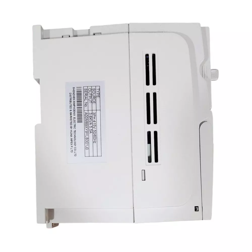 Simphoenix AC Drive E500 Series 3 Phase 380 V with 2.2 kW/3 HP Power and 5.5 A Output Current Rating, E500-4T0022(B)
