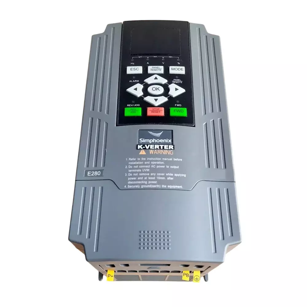 Simphoenix AC Drive E280 Series 3 Phase 380 V with 30 kW/40 HP Power and 60 A Output Current Rating, E280-4T0300