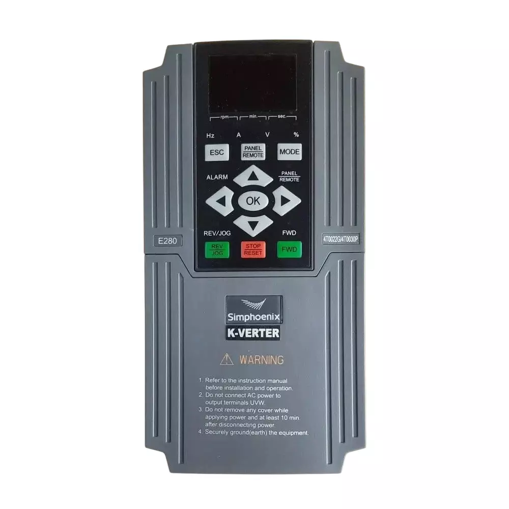 Simphoenix General Vector AC Drive E280 Series Three Phase 380 V, 3HP and 2.2 kW, E280-4T0022