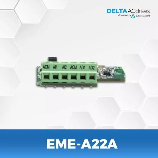 delta-analog-input-output-card-green-color-rectangular-shape-and-10c-to-50c-operating-temperature-for-e-series-eme-a22a