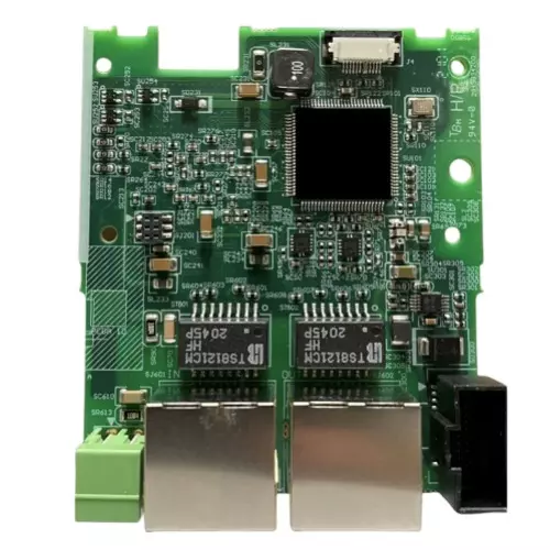 Delta PROFINET Card Green Color Rectangular Shape D89 Interface and 2 Ports for M300 Series, CMM-PN02