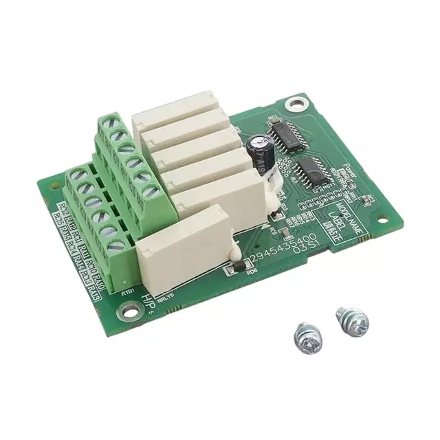 Delta Relay Extension Card Green Color Rectangular Shape and Single Phase for C2000+ Series, EMC-R6AA