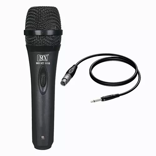 Buy MX Plastic Corded Electric Dynamic Mic Cardioid Vocal MultiPurpose Microphone Black, ‎MX HT