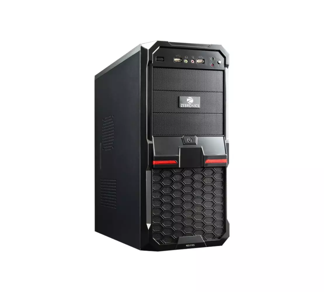 Buy Zebronics CC282R Black/Red Red Eyes Computer Case Online in India