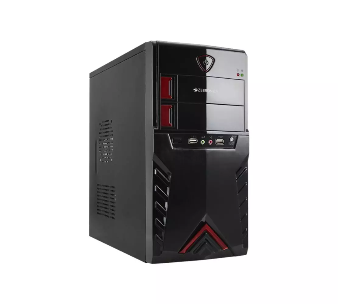 Buy Zebronics CC286R Black/Red Star Computer Case Online in India at