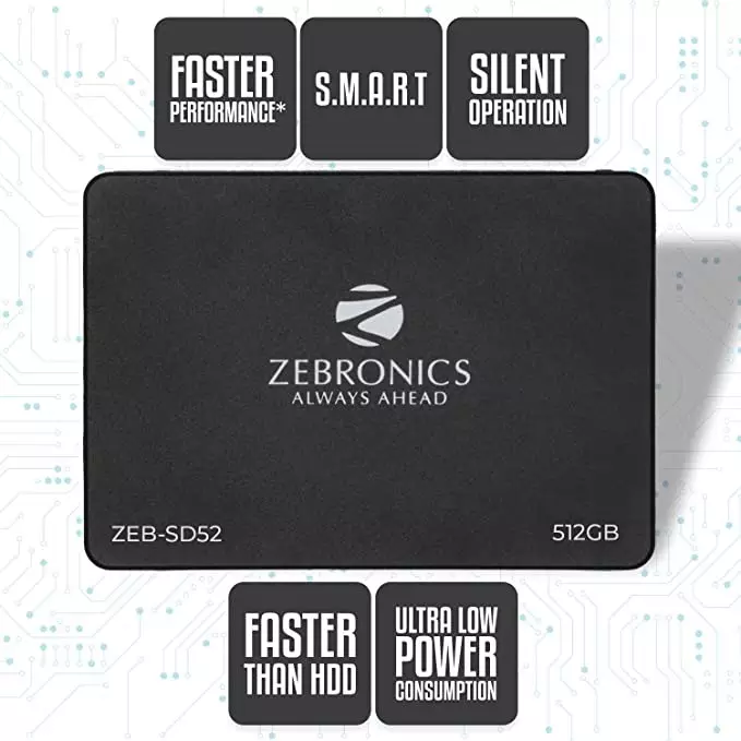 Zebronics 512 GB Black Solid State Drive, Zeb-SD52