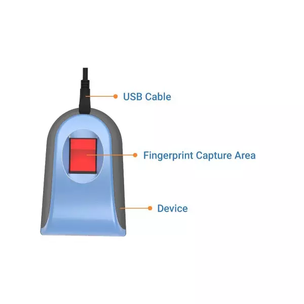 Mantra L1 Fingerprint Scanner USB 2.0 Interface & 500 DPI +/- 2% Optical Fingerprint Sensor, MFS110