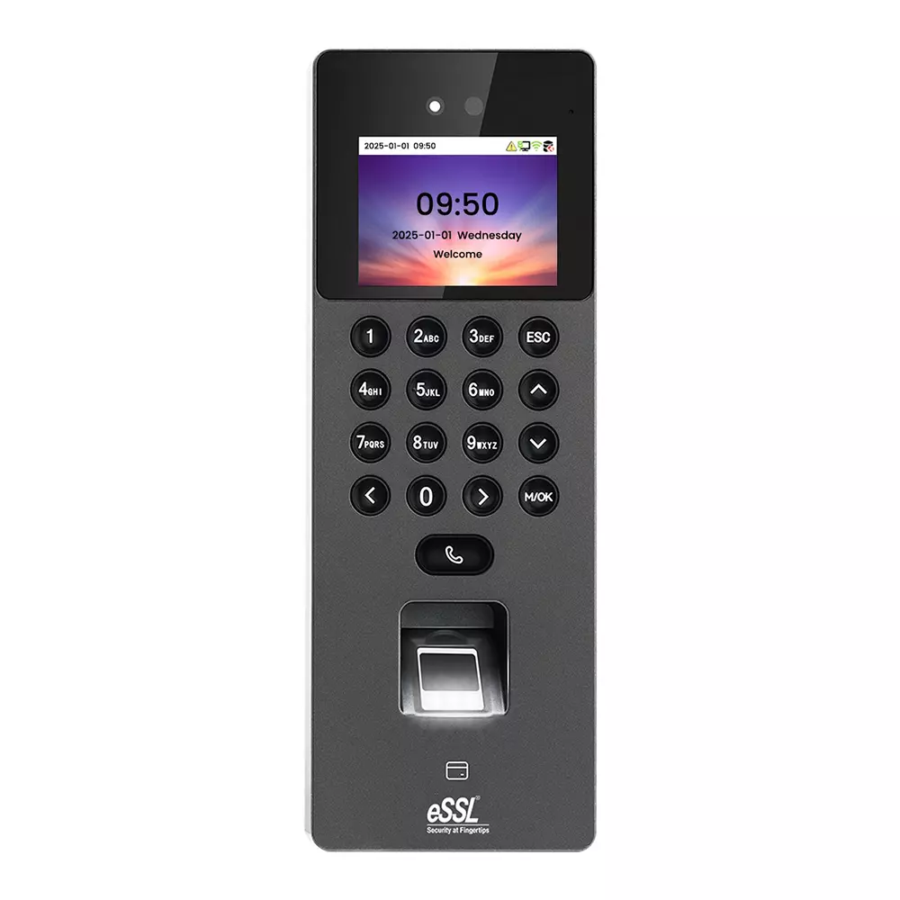 eSSL AiFace Orcus Face Recognition Biometric Attendance & Access Control System 6.09 cm (2.4 inch) TFT Color LCD Display