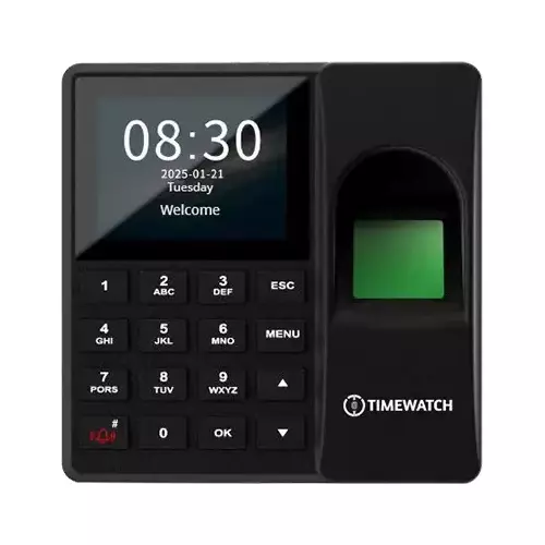 Timewatch Fingerprint & Password Access Control Device with 1.77 inch (45 mm) Display and 3000 Finger Print Capacity, Bio. 20