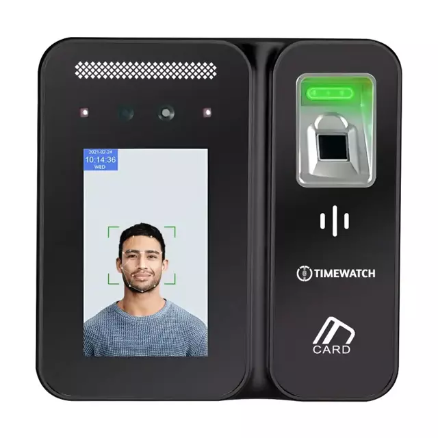 Timewatch AI Face With Fingerprint Device with 4.3 inch (10.9 cm) Touch Screen Display and 10000 Finger Print Capacity, AI-FaceT5