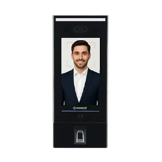 Timewatch Advanced Biometric Attendance and Access Control Device with 7 inch (17.7 cm) LCD Display and 1,00,000 Face Capacity, TrueFace1L-FP