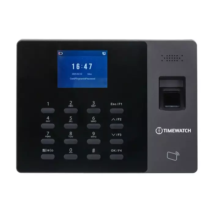 Timewatch Fingerprint Time Attendance Terminal with 2.4 inch (60.9 mm) TFT Colour Screen Display and 5000 Finger Print Capacity, Bio-27