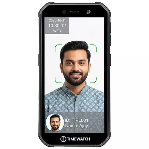 Timewatch Handheld Facial Recognition Device with 5.5 inch (13.9 cm) LCD High-Definition Touch Screen Display and 5000/20000 Face Capacity, AI-Face-T7HD