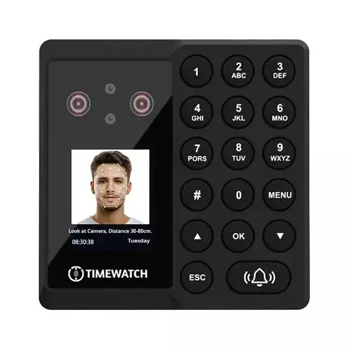 Timewatch Face, Palm Access Control Device with 3000 Face Capacity and 0.1% False Rejection Rate, TF-20