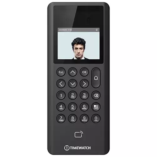 Timewatch Advanced Biometric Attendance and Access Control Device with 2.4 inch (60.9 mm) Display and 1000 Face Capacity, TrueFace1000E