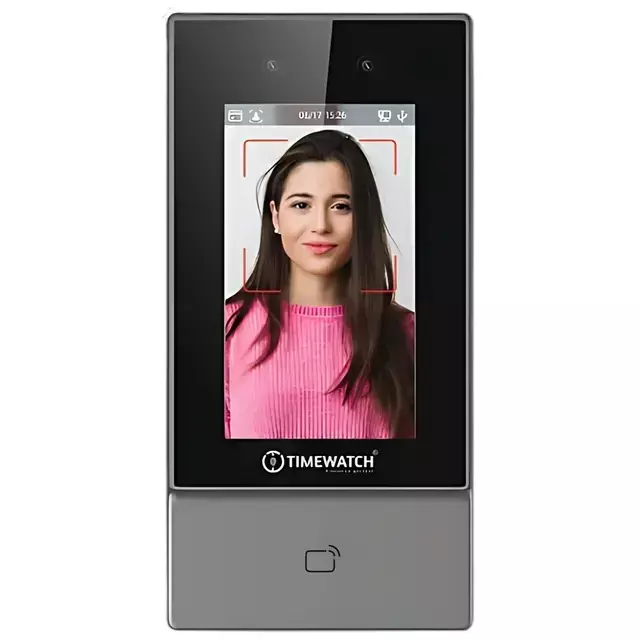 Timewatch Biometric Attendance and Access Control Device with 4.3 inch (10.9 cm) Display and 10000 Face Capacity, TrueFace6000PW
