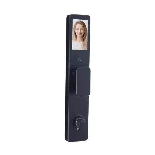 Quba Quantum Digital Main Door Lock 7 Way Access Face Recognition for 35-120 mm Door Thickness, Black