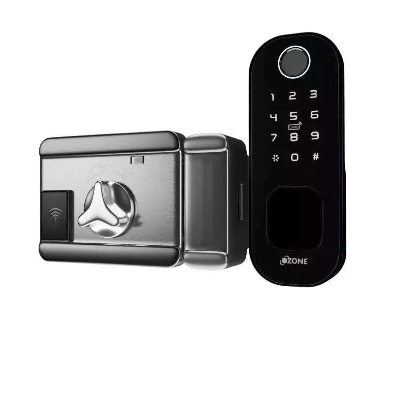 OZONE Smart Wi-Fi Rim Lock OzoLife App Black 20-65 mm Door Thickness, OZ-DRL-LIFE STD BLACK