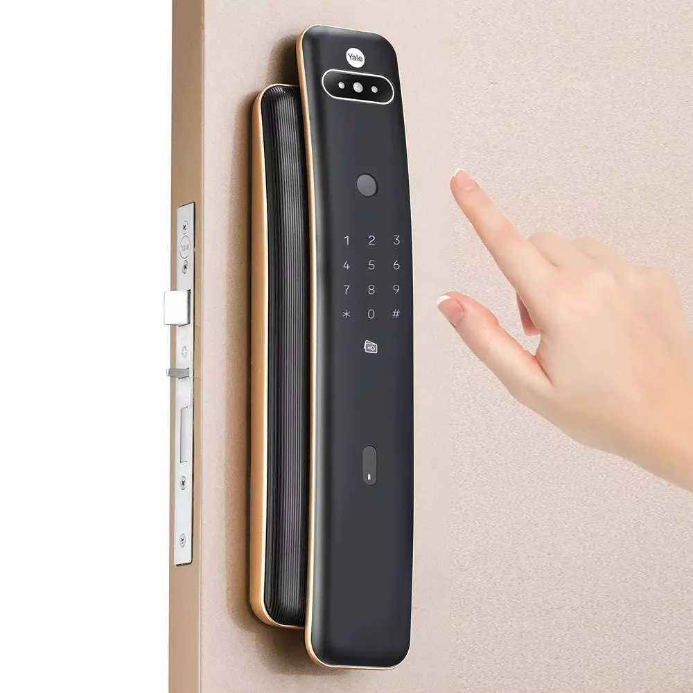 YALE Luna Pro+ Smart Lock With Face Scan 60 mm (2.36 inch) Backset Bluetooth 2 Keys