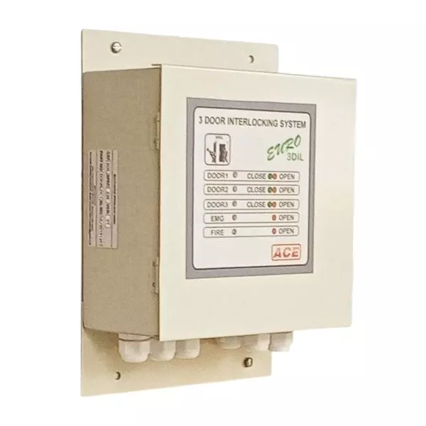 ACE 3 Door Interlocking System 12 VDC Voltage Wall Mount Ivory, ACE-3DIL