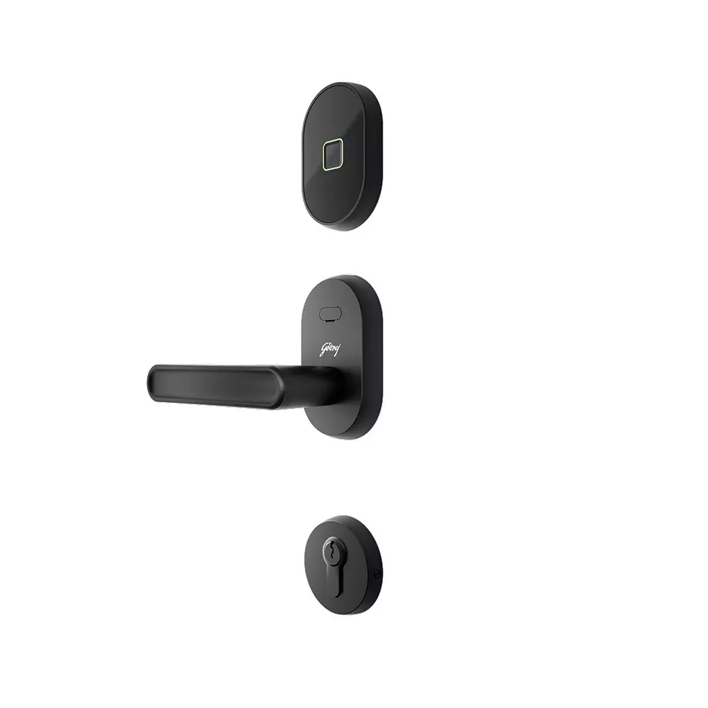 GODREJ Advantis GSL D1R Smart Digital Door Lock Inside Opening Left Side 62 mm Backset Black Finish, 8998