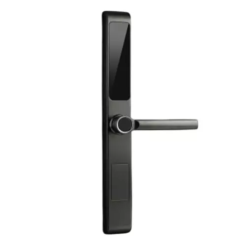ETI Residential Smart Door Lock with Fingerprint Smart Lever System Matt Black Metal Alloy for Wooden Door