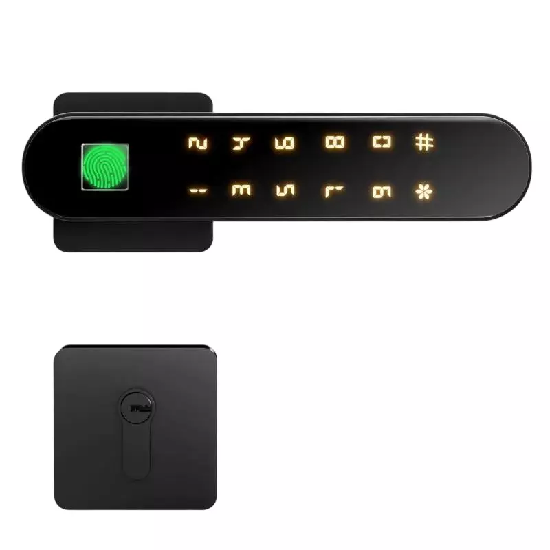 OZONE Smart Bluetooth Internal Lock with Rose Plate Bluetooth, OzoLife App Black 35-50 mm Door Thickness, OZ-FDL-22-R-LIFE
