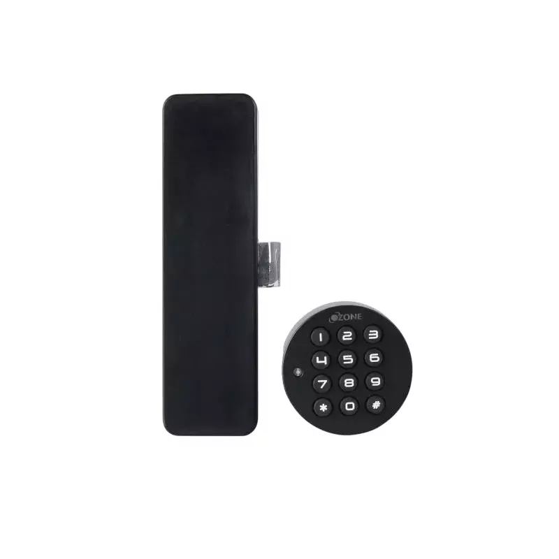 OZONE Furniture Lock with Password Access Non-Wi-Fi/Bluetooth Black 12-25 mm Door Thickness, OZFL-88-P BLACK