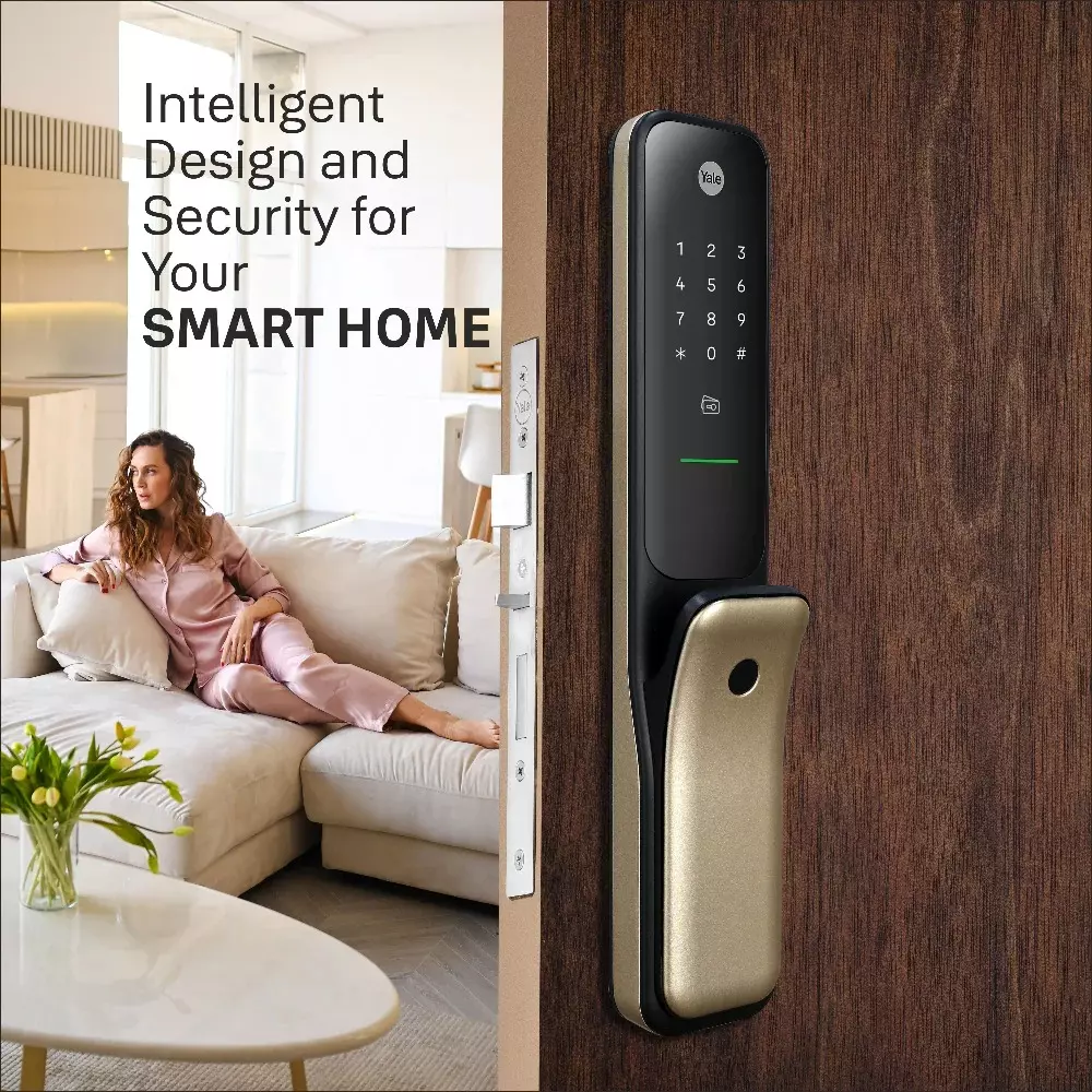 YALE Kyra Pro Push Pull Smart Lock 60 mm (2.36 inch) Backset Bluetooth, YKYRAPRO-CG