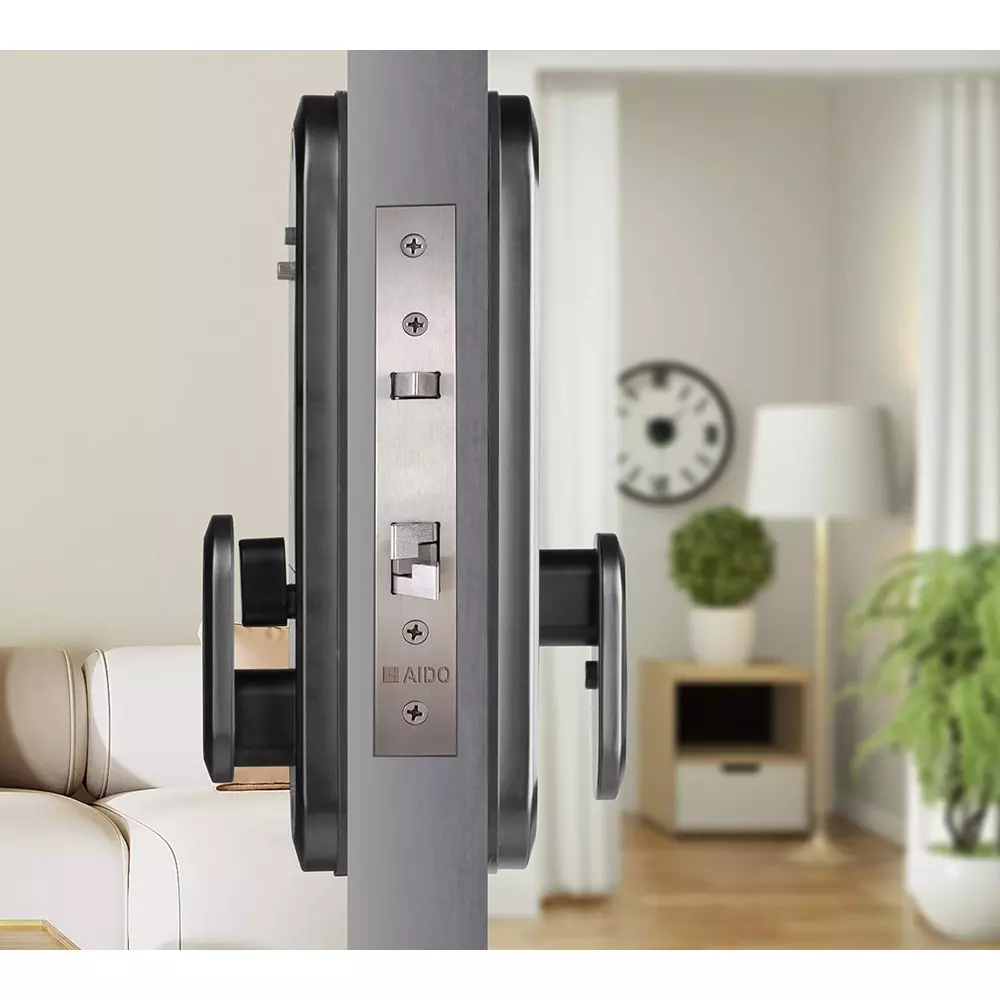 AIDO XL-C Vertical Lever Digital Door Lock with Fingerprint, RFIDCard, PIN Code, Mechanical Key for 40-120 mm Door Thickness, XL-C 4608