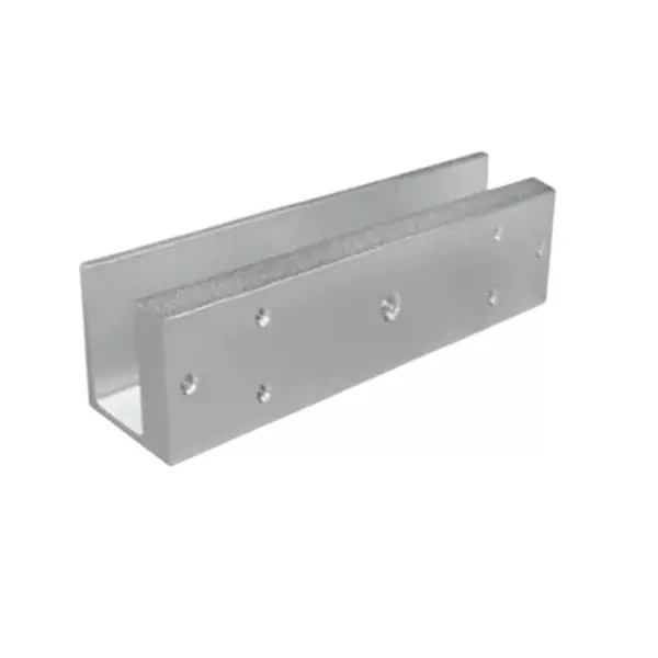 EVTeq U&nbsp;Bracket For Magnetic Door Lock Sandblast Finish Aluminium Silver, EV-Y280-U