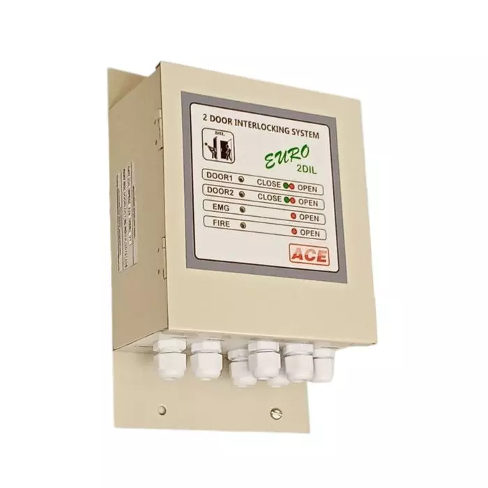 ACE 2 Door Interlocking System 12 VDC Voltage Wall Mount Ivory, ACE-2DIL