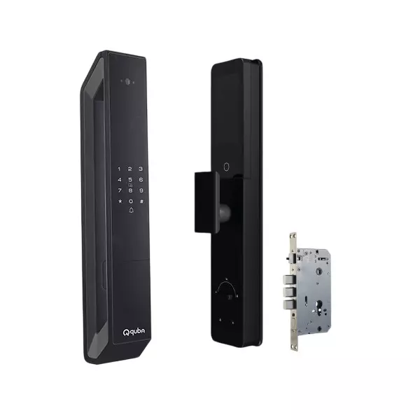 Quba Artis Digital Main Door Lock 8 Way Access Face and Palm Recognition for 40-120 mm Door Thickness, Grey
