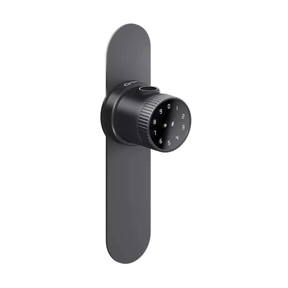 Quba Quatro Digital Tubular Lock 5 Way Access 1 Bolt Mechanism for 30-65 mm Door Thickness, Black