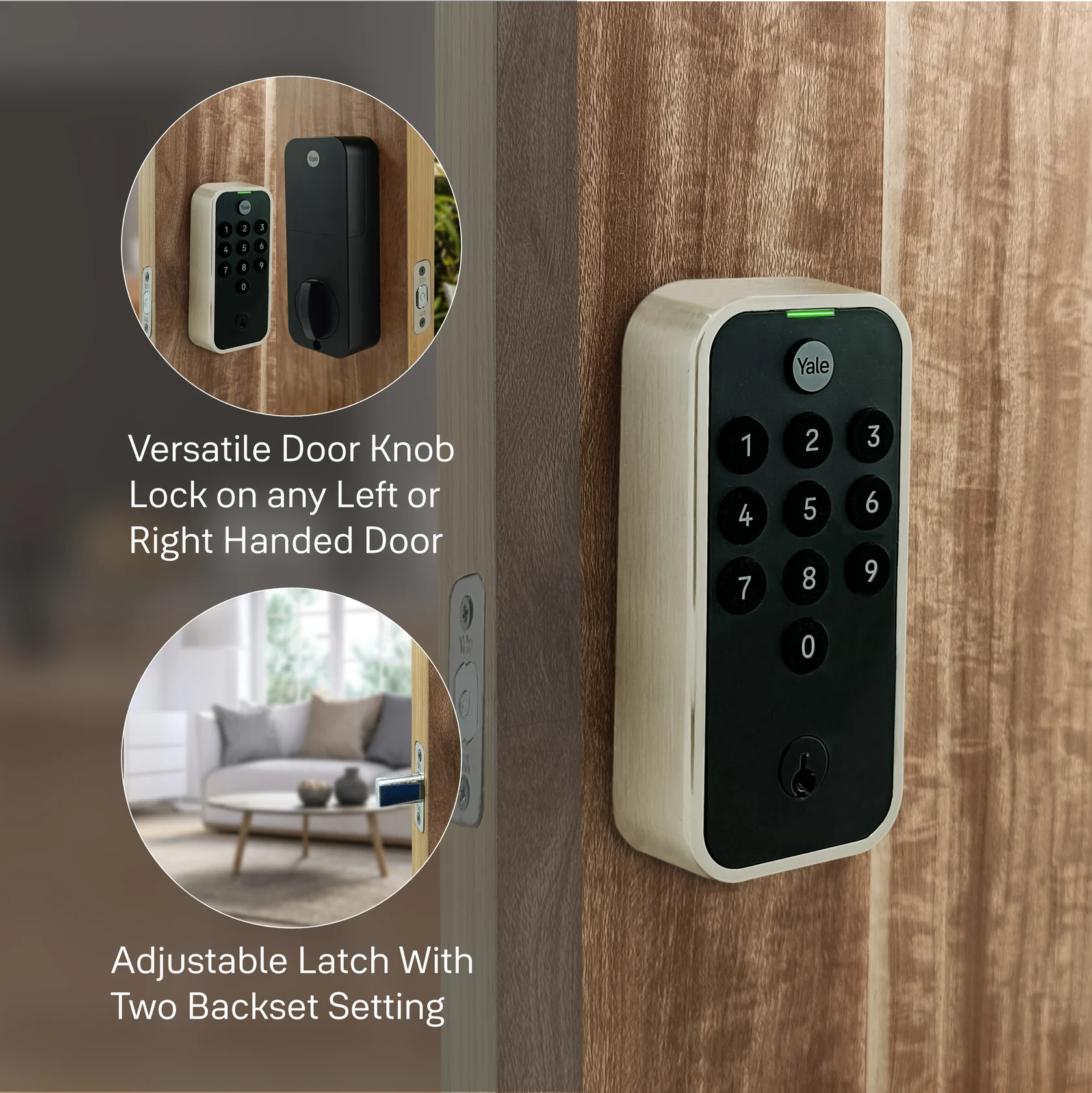 YALE TYE  Digital Lock 60 mm (2.36 inch) Backset Bluetooth, YTYE-SN