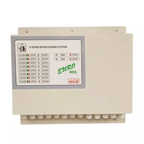 ACE 8 Door Interlocking System 12 VDC Voltage Wall Mount Ivory, ACE-8DIL