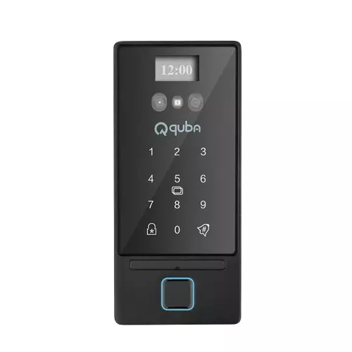 Quba Aspire Digital Main Door Lock 7 Way Access Face Recognition for 45-120 mm Door Thickness, Black