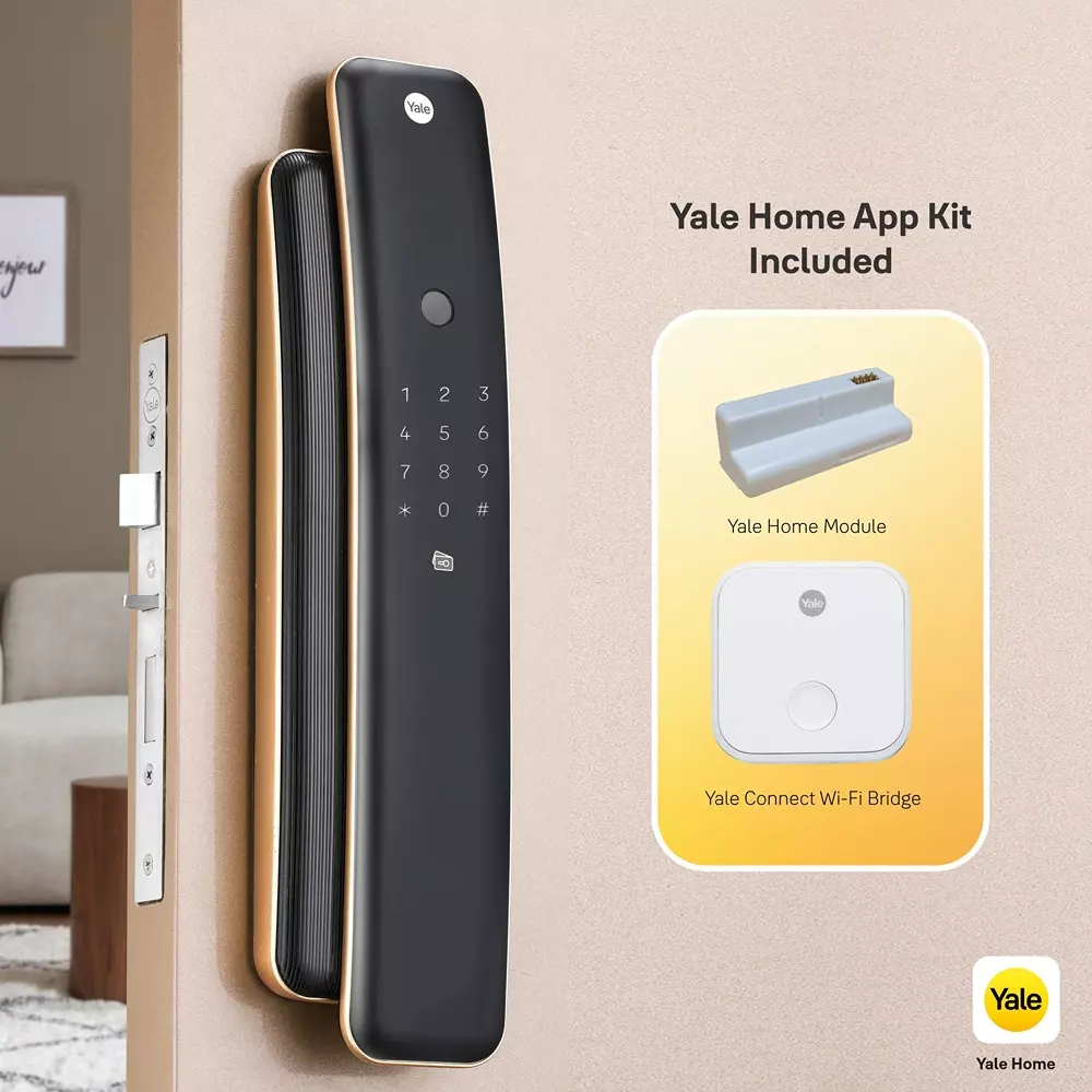 YALE Luna Pro Smart Lock With Face Scan 60 mm (2.36 inch) Backset Bluetooth 2 Keys