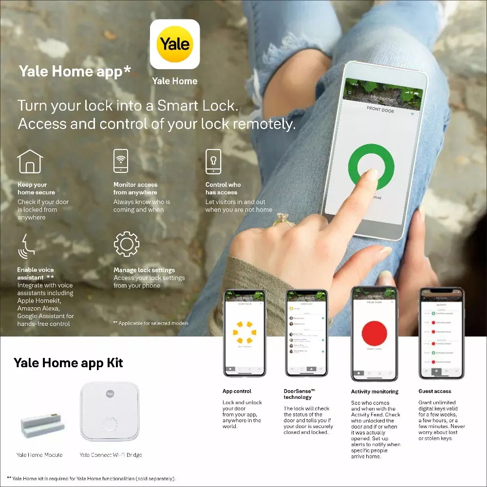 YALE Connect Wifi Bridge Bluetooth V4.2 1 Plug 100 - 240V AC Voltage