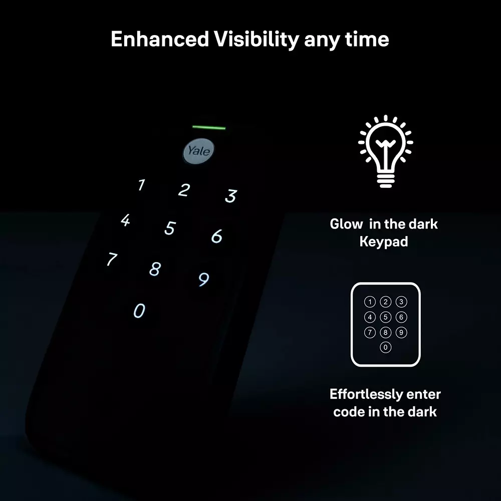 YALE TYE  Digital Lock 60 mm (2.36 inch) Backset Bluetooth, YTYE-BL