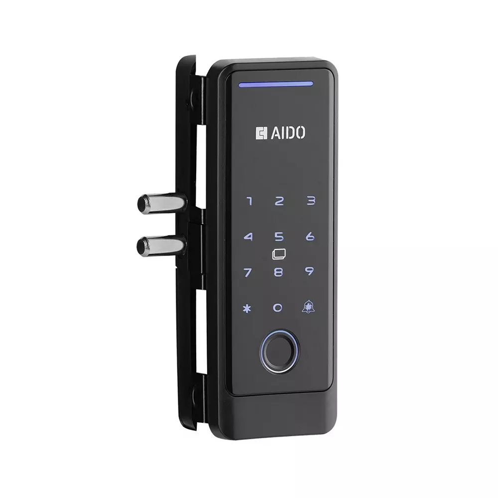 AIDO XL-C Digital Door Lock with Fingerprint, RFIDCard, PIN Code, Mechanical Key for 8-12 mm Door Thickness, XL-C 4609